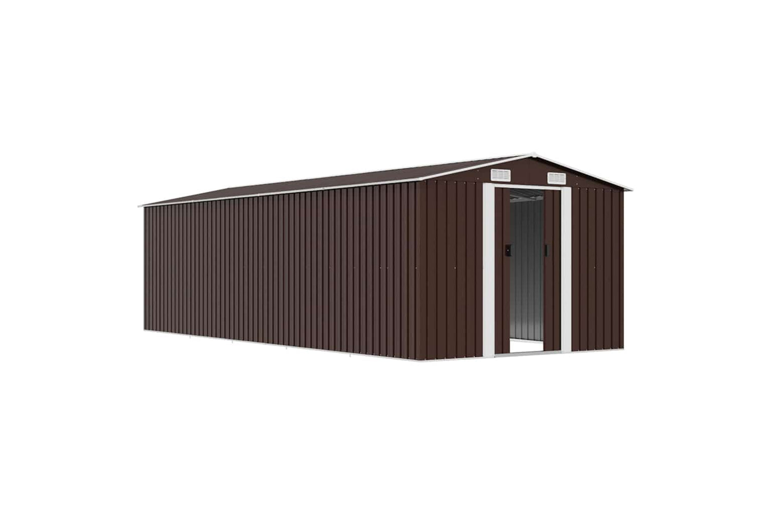 vidaXL 143355 Garden Shed 257x580x181cm Metal Brown-4