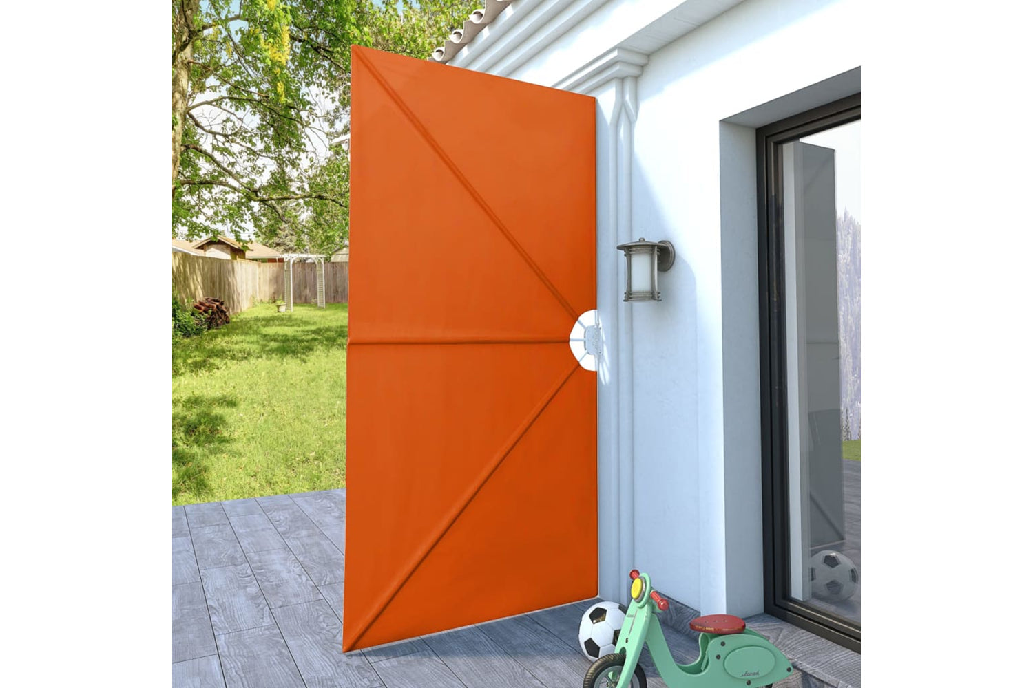 vidaXL 44572 Collapsible Terrace Side Awning Terracotta 300x150cm-2