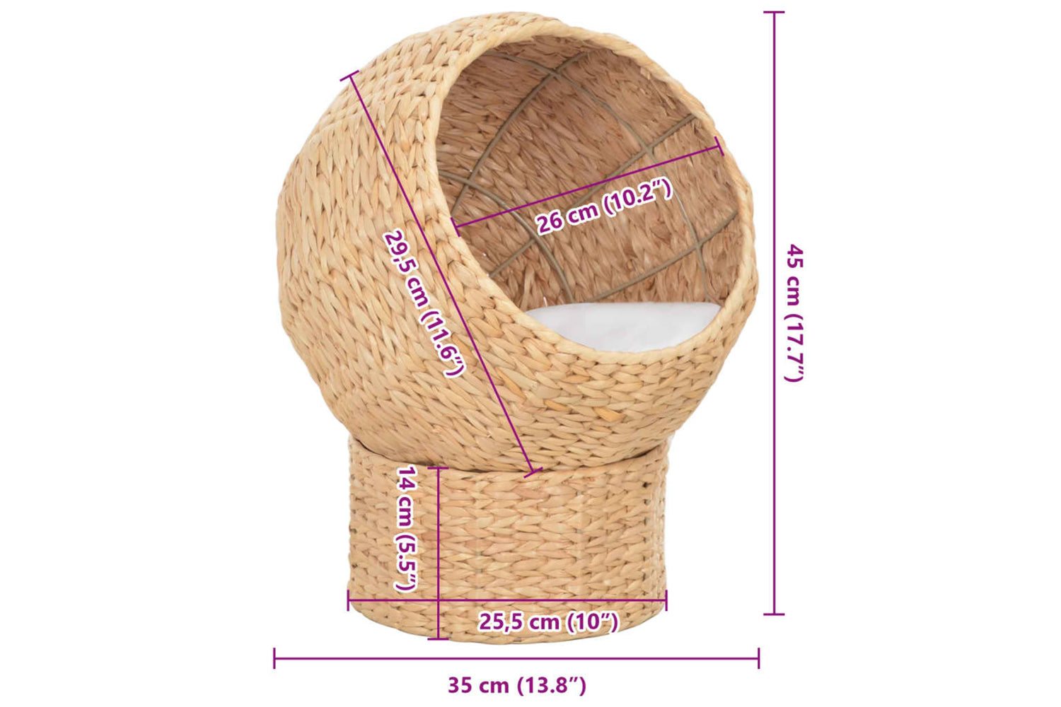Vidaxl 170732 Cat Basket Seagrass-5