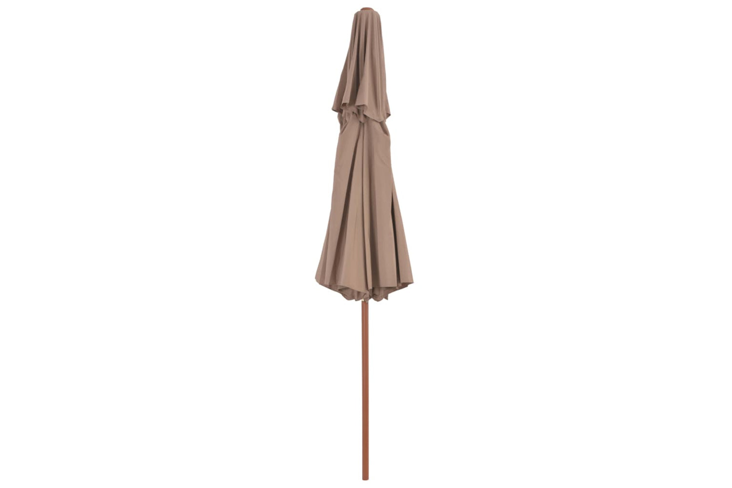 vidaXL 44520 Double Decker Parasol With Wooden Pole 270cm Taupe-4