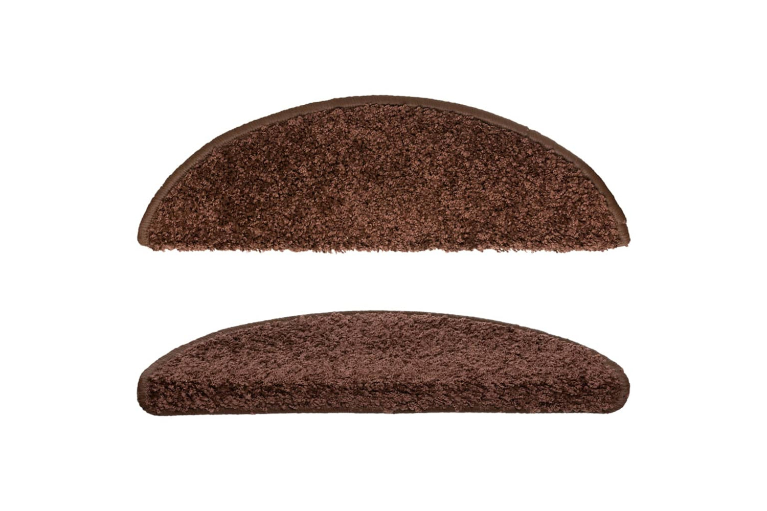 vidaXL 133895 Carpet Stair Treads 15 Pcs Brown 56x17x3cm-3