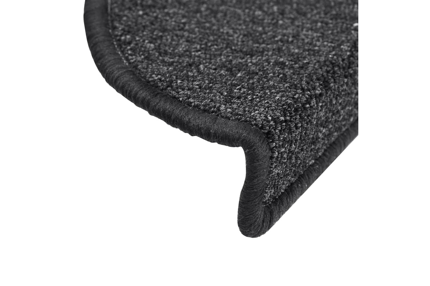 vidaXL 133876 Carpet Stair Treads 15 Pcs Anthracite 56x17x3cm-5