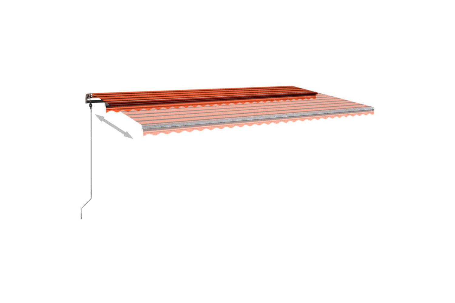 vidaXL 3069800 Freestanding Manual Retractable Awning 600x300cm Orange/brown-6