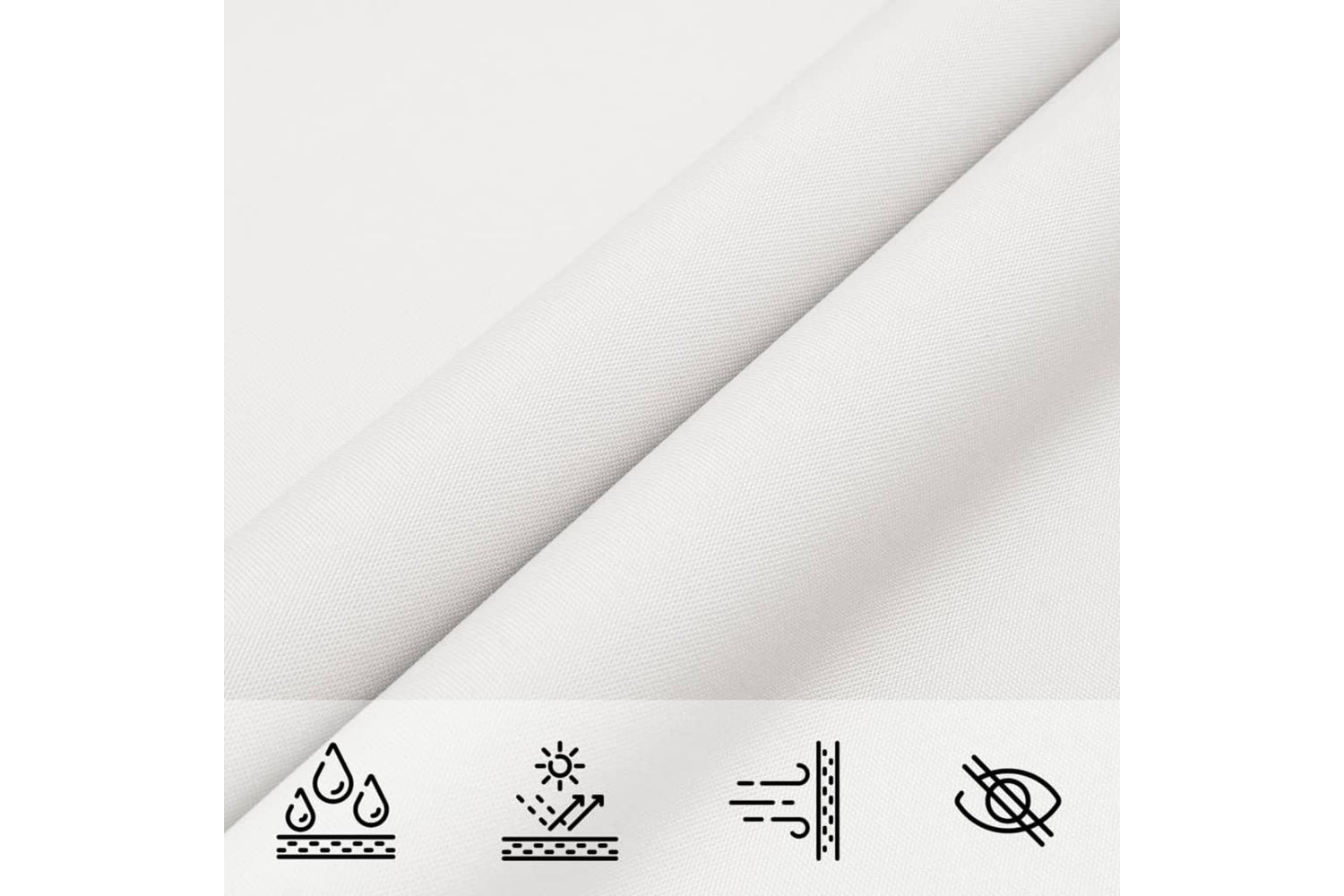 Vidaxl 135247 Sunshade Sail Oxford Fabric Square 3x3 M White-6