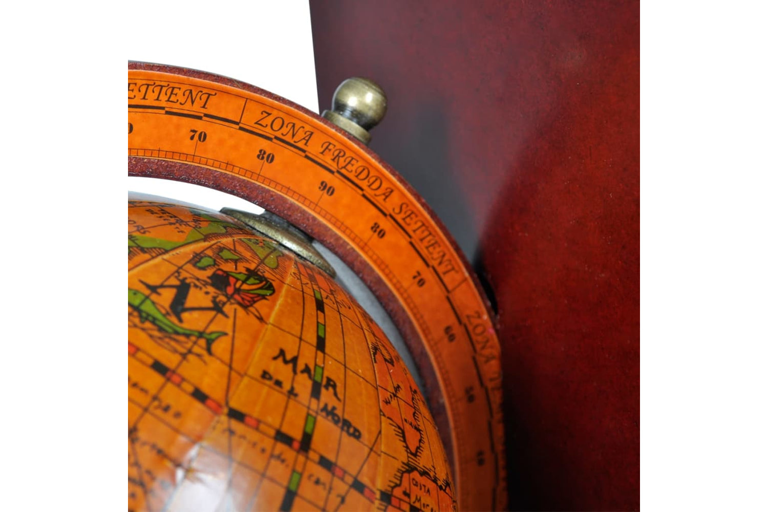 Vidaxl 240729 Bookstand World Map Globe Bookend Classic A Pair-5