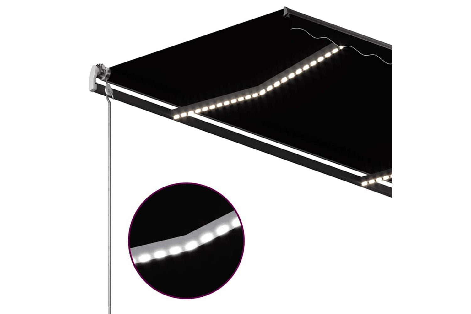 Vidaxl Manual Retractable Awning With Led 3x2.5 M Anthracite-6