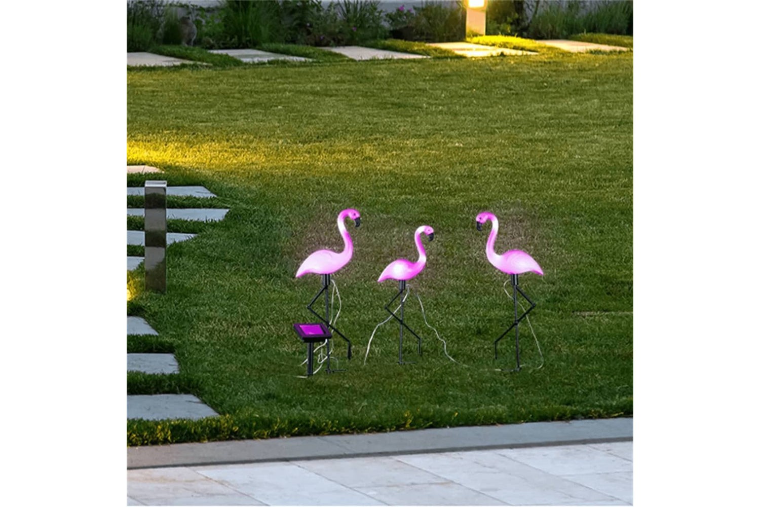 Hi Solar Led Garden Stake Flamingo 3 Pcs-2
