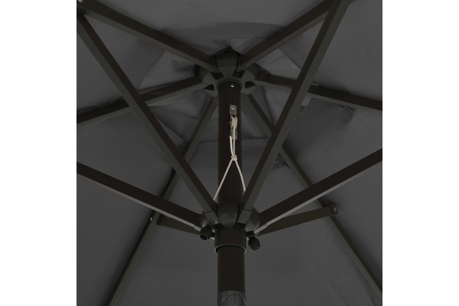 Vidaxl 313559 Parasol With Led Lights Anthracite 200x211 Cm Aluminium-5