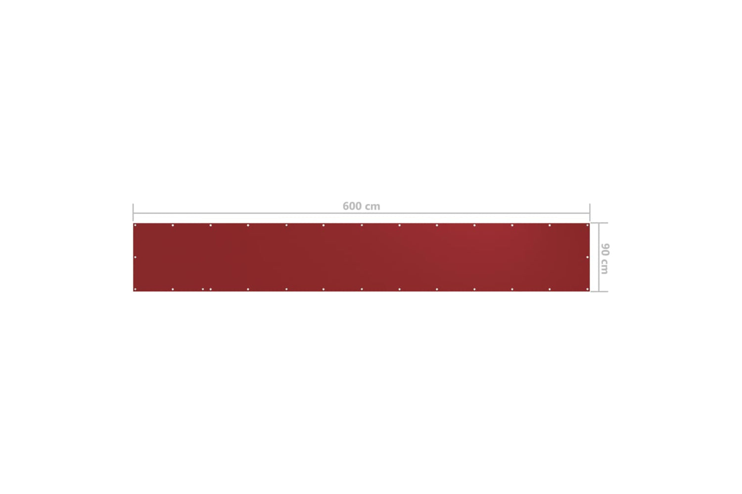 vidaXL 135039 Balcony Screen Red 90x600cm Oxford Fabric-5