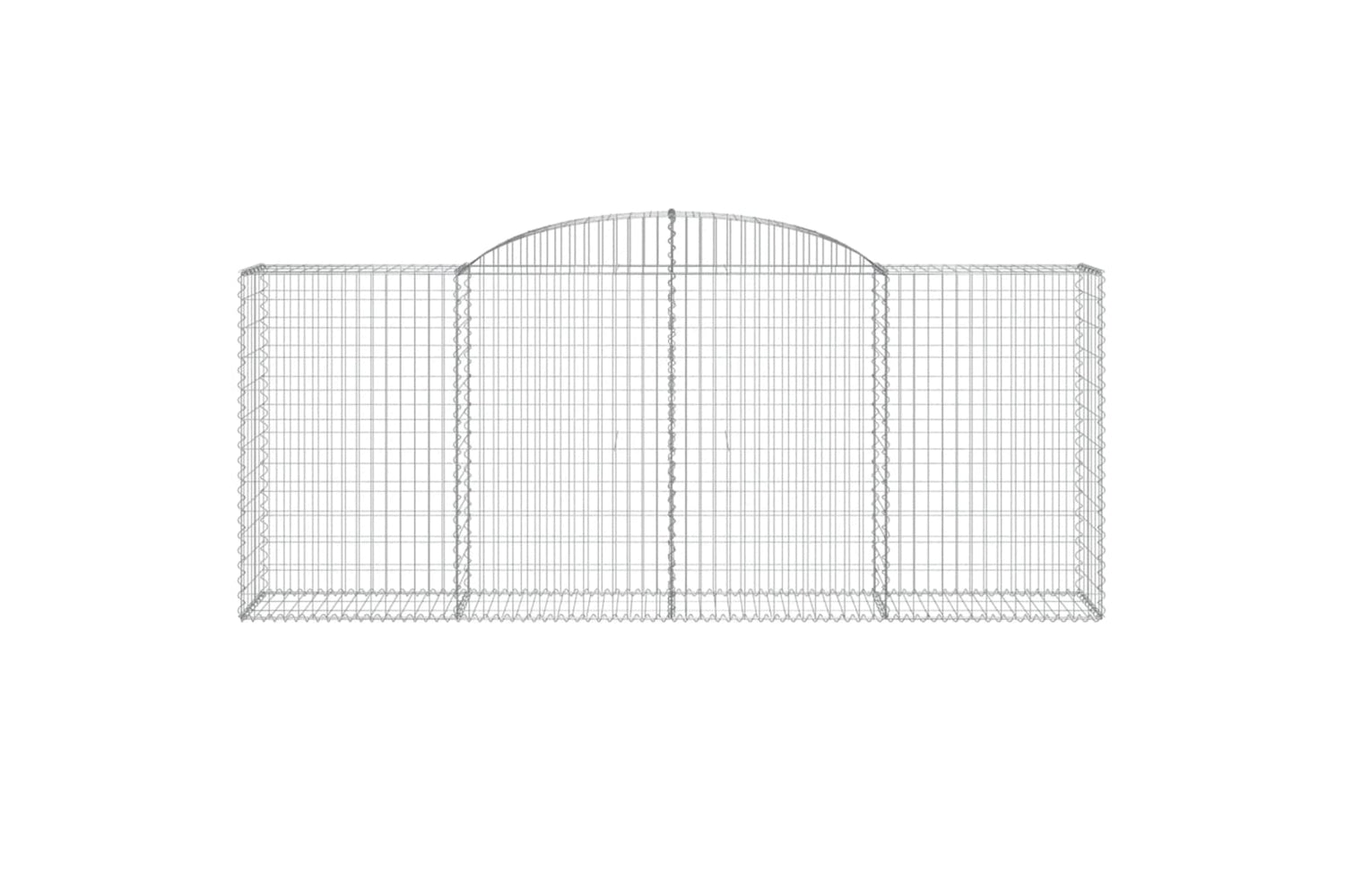 vidaXL 3146722 Arched Gabion Baskets 5 Pcs 300x50x120/140cm Galvanised Iron-3