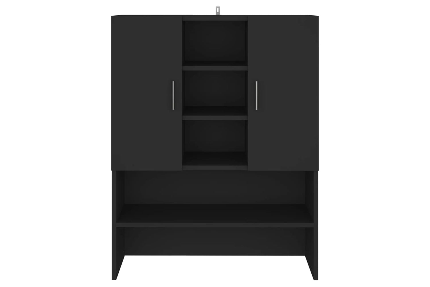 vidaXL 808387 Washing Machine Cabinet Black 70.5x25.5x90cm-2