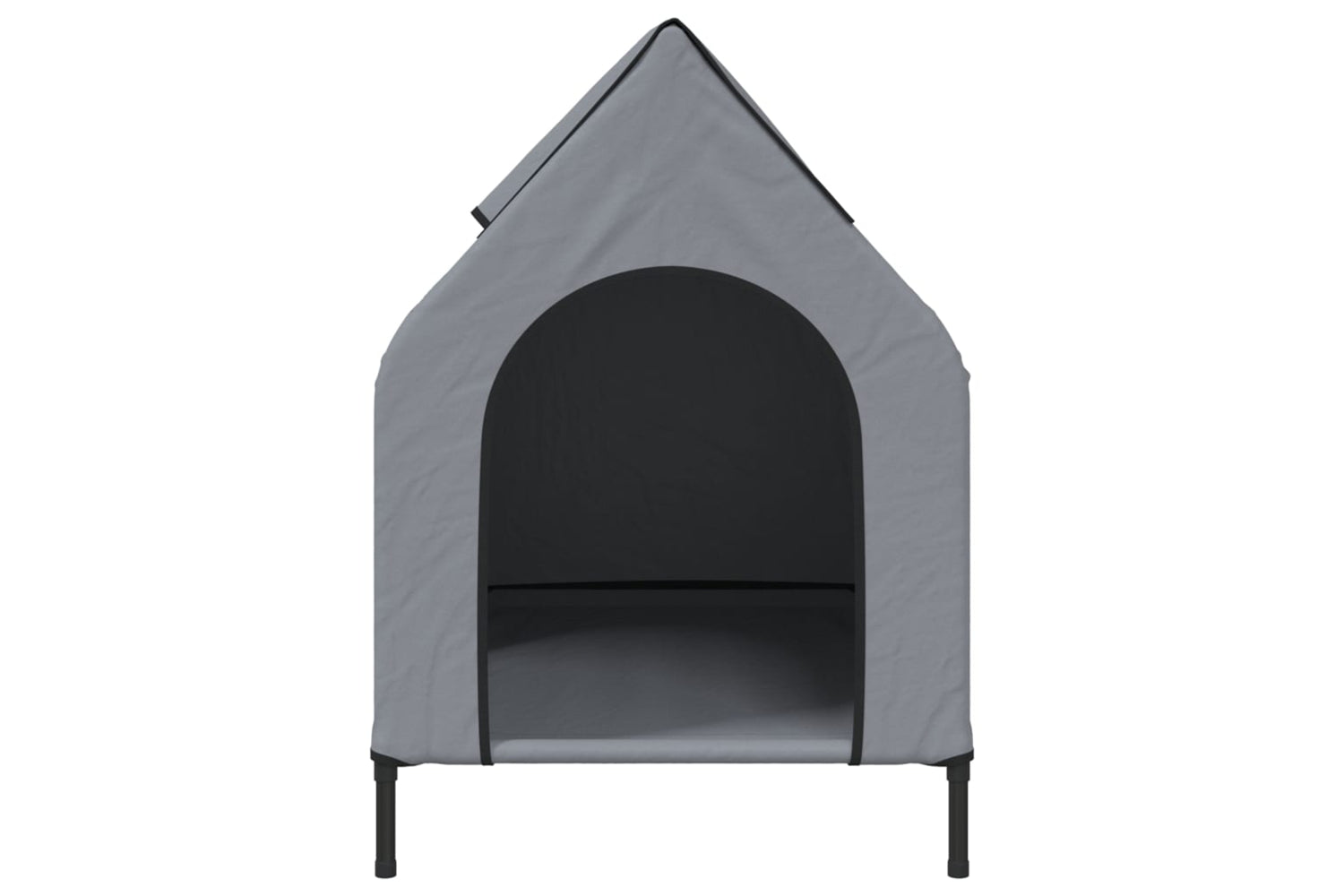 Vidaxl Dog House Light Grey Oxford Fabric And Steel-3