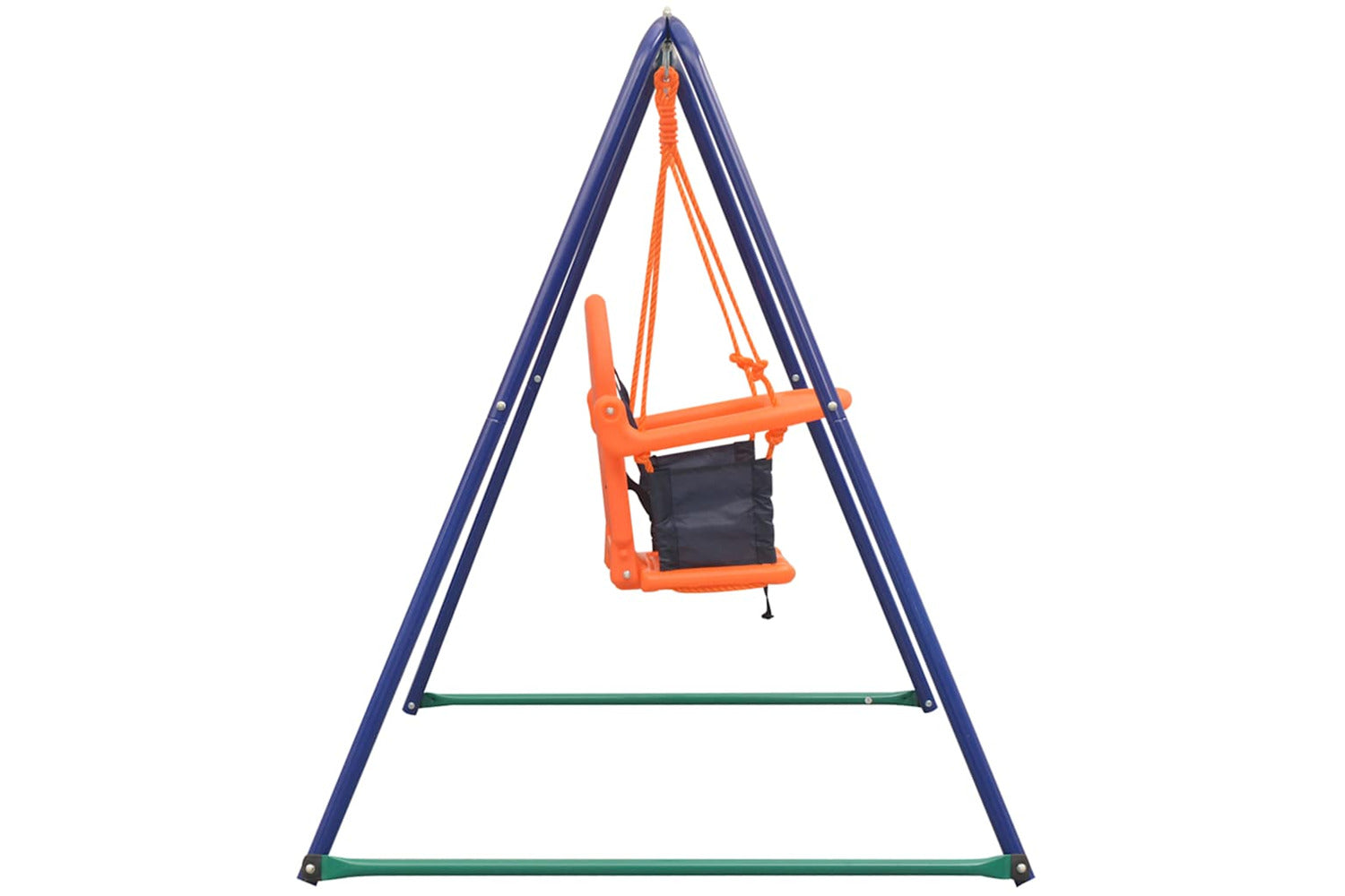 Vidaxl 2-in-1 Single Swing And Toddler Swing Orange-7