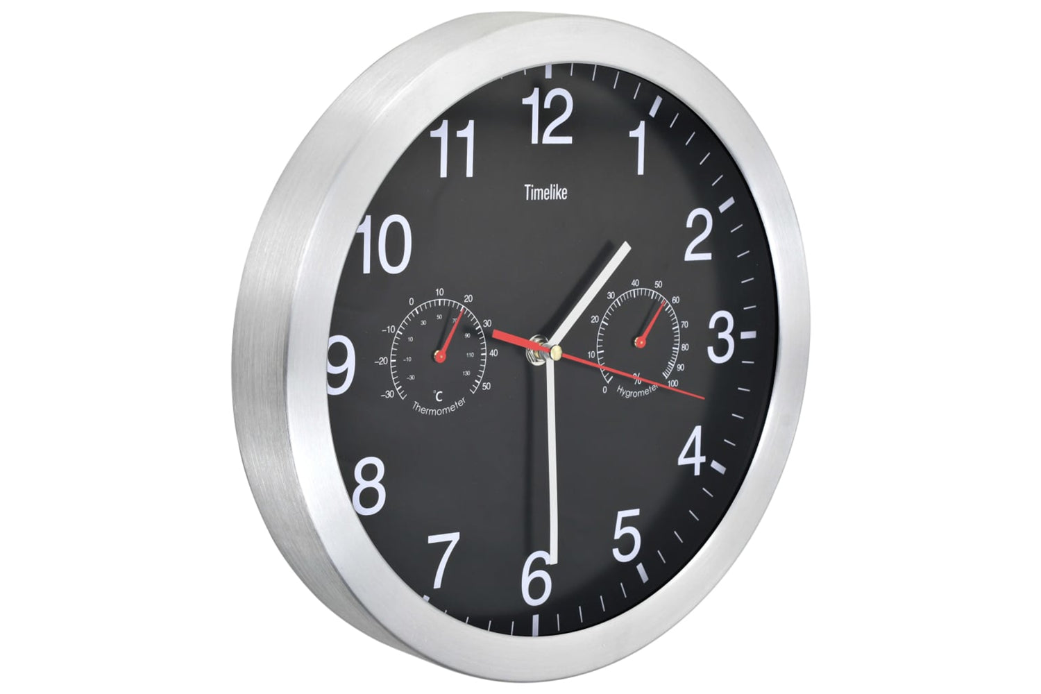 Vidaxl 50624 Wall Clock With Hygrometer and Thermometer 30 cm | Black-2