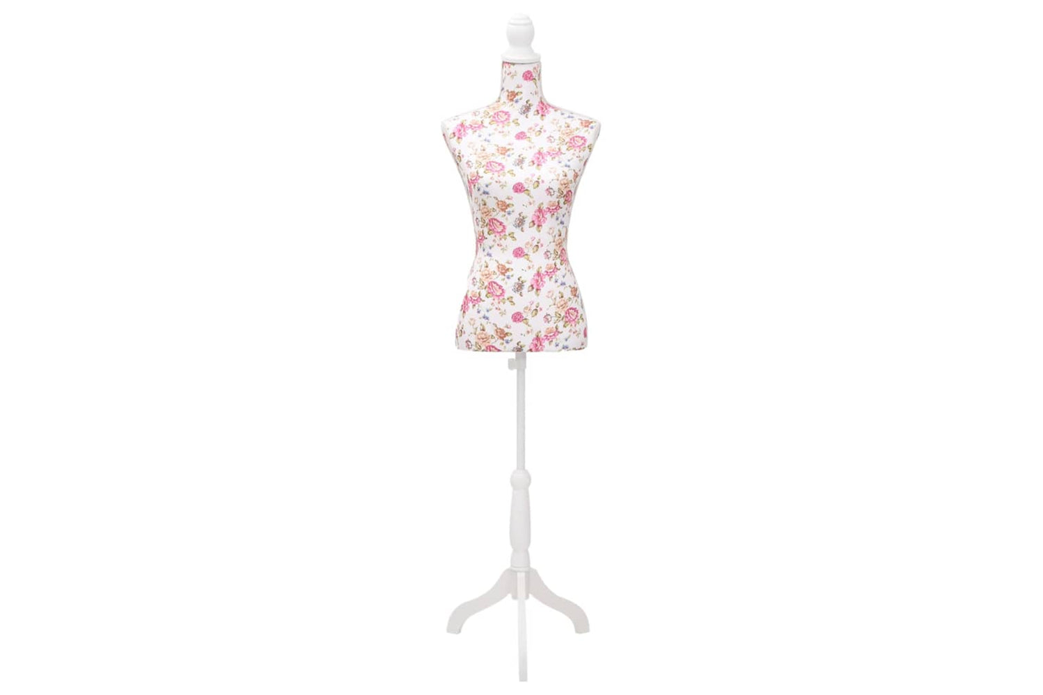 Vidaxl 30030 Ladies Bust Display Mannequin Cotton White With Rose-2