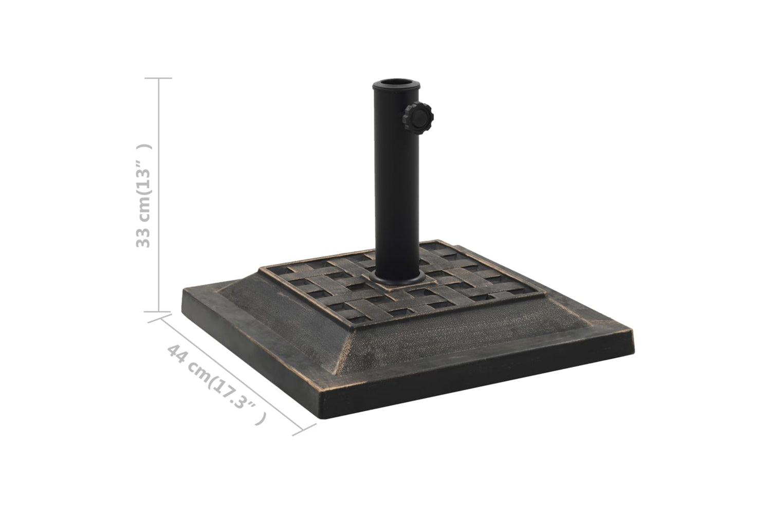 Vidaxl 45207 Parasol Base Square Polyresin 12 Kg Bronze-6
