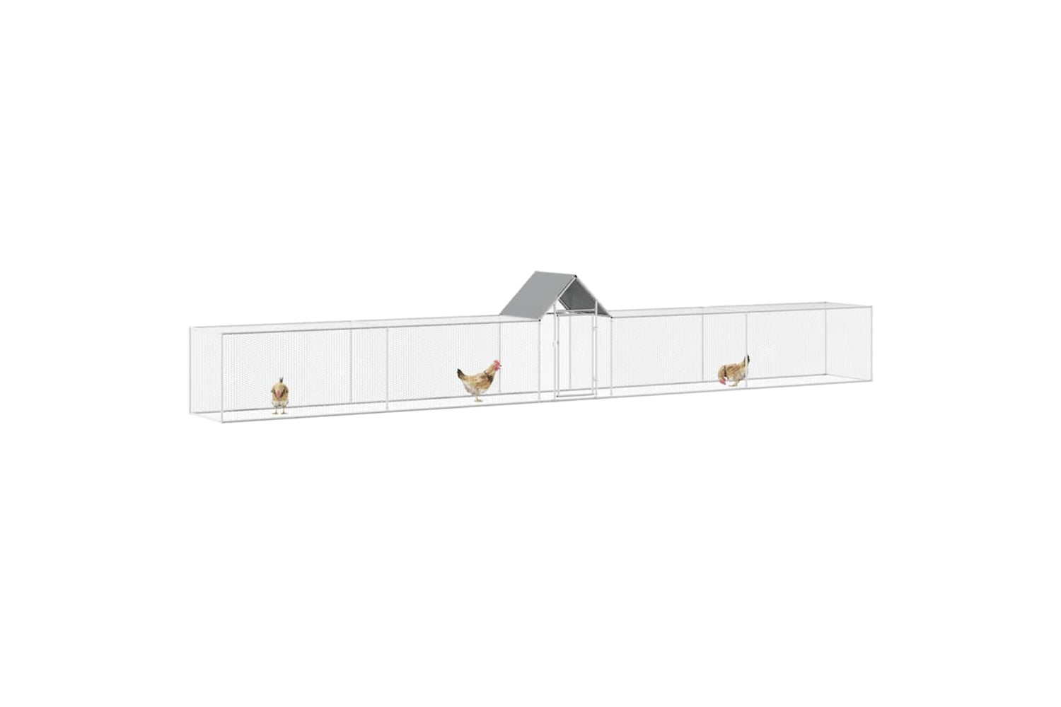 Vidaxl Chicken Coop 9x1x1.5 M Galvanised Steel-5