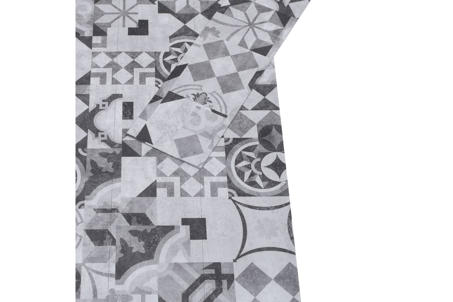 VidaXL Pvc Flooring Planks 5.02 MÂ² 2 Mm Self-adhesive Grey Pattern-3