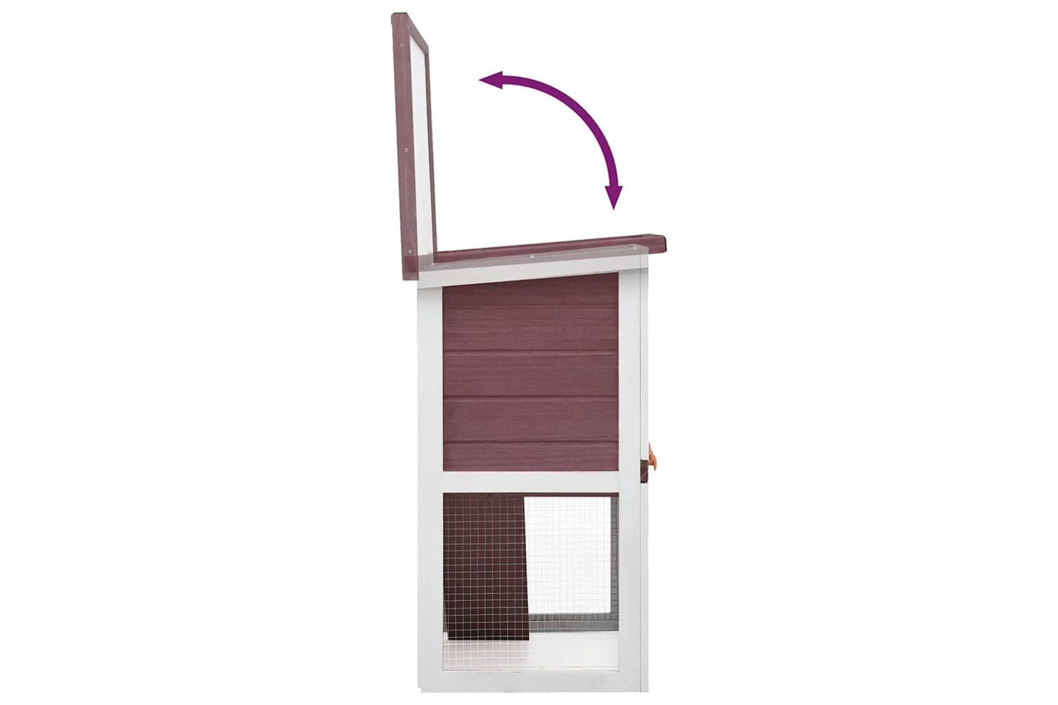 Vidaxl 170832 Outdoor Rabbit Hutch 1 Door Brown Wood-6