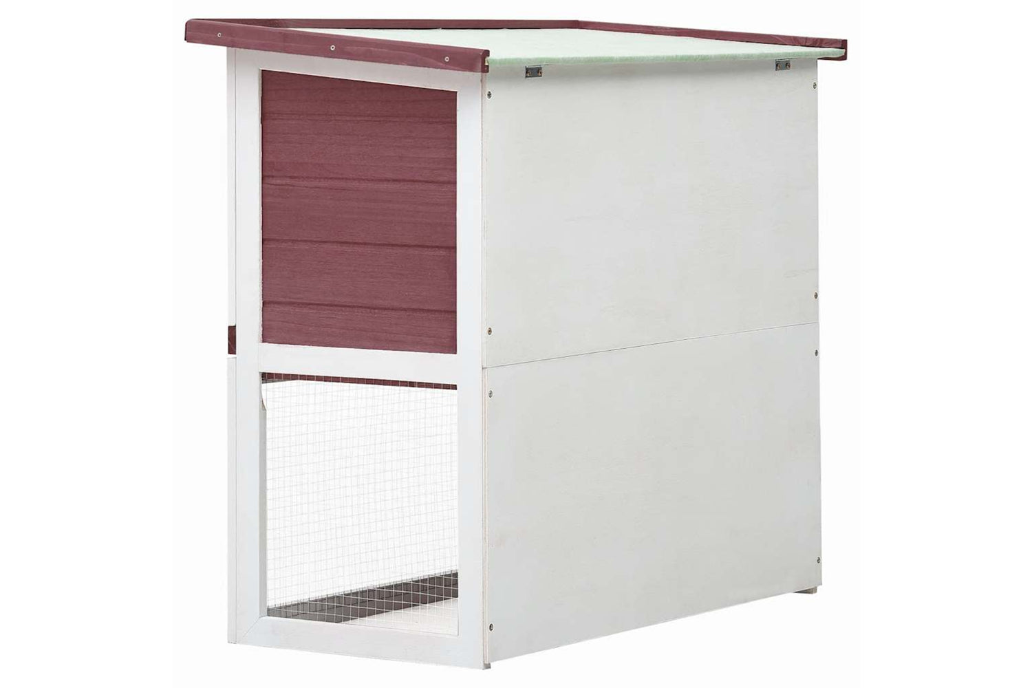 Vidaxl 170832 Outdoor Rabbit Hutch 1 Door Brown Wood-4