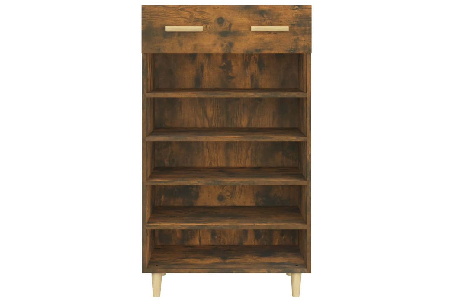 vidaXL 817555 Shoe Cabinet Smoked Oak 60x35x105cm Engineered Wood-5