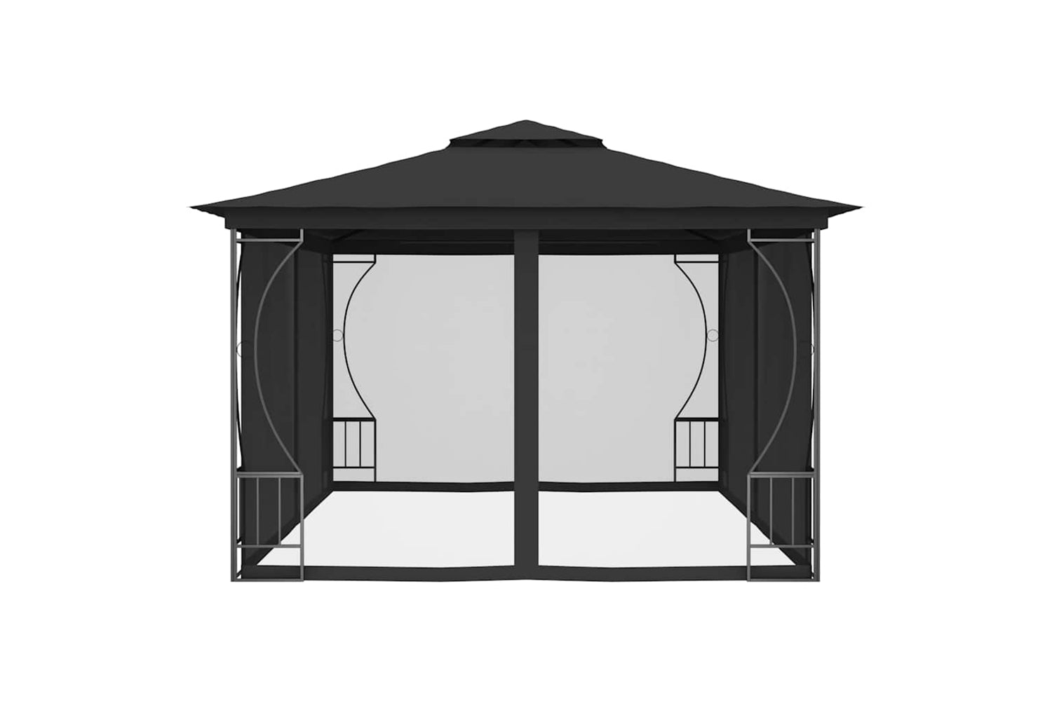 vidaXL 48598 Gazebo With Nets 300x400x265cm Anthracite-4