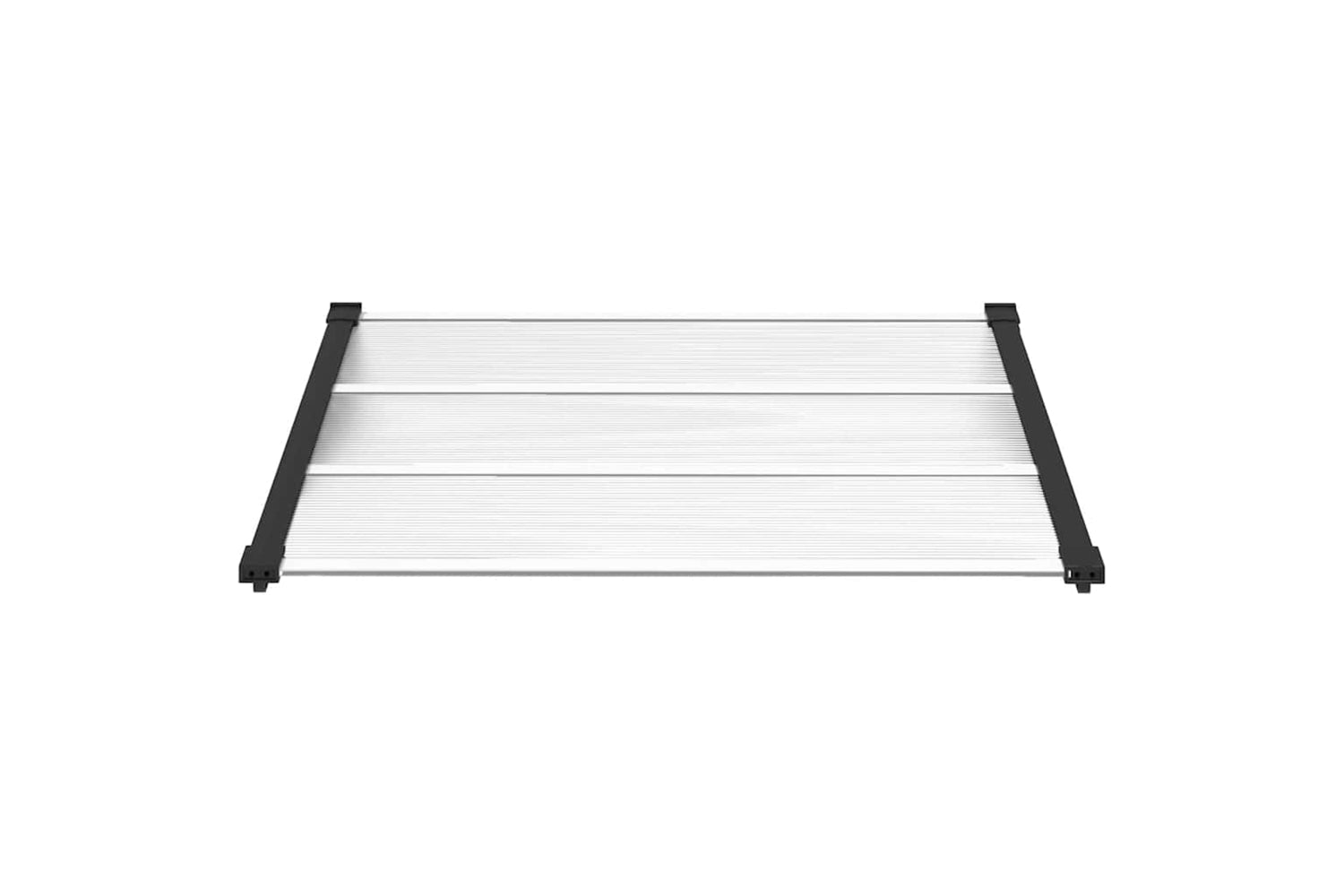 Vidaxl Door Canopy Black And Transparent 122x90 Cm Polycarbonate-2