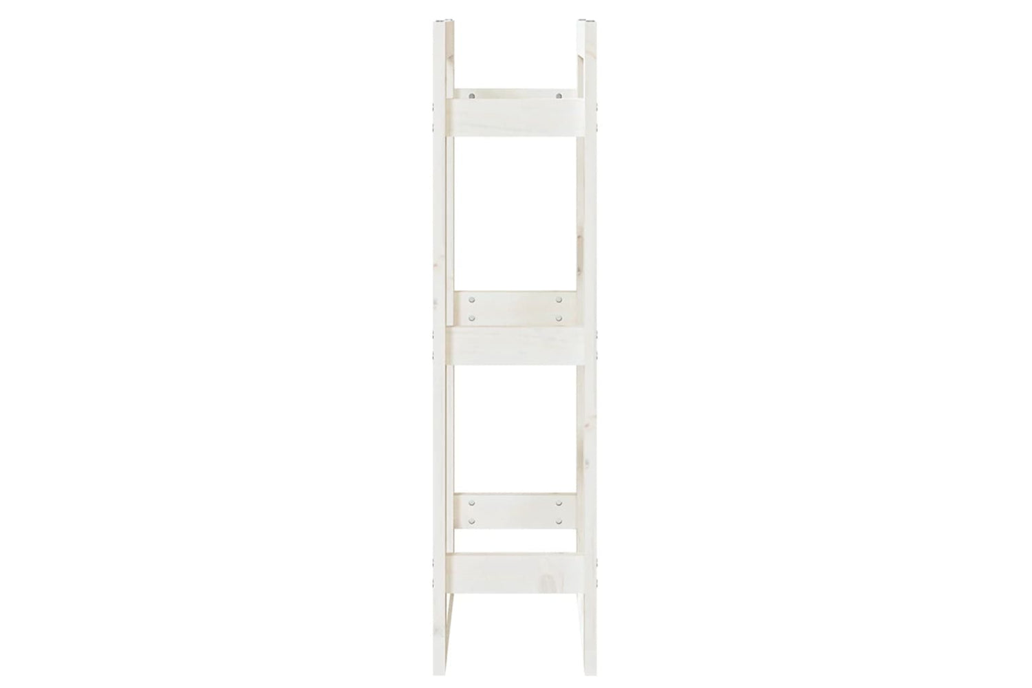 vidaXL 822408 Firewood Rack White 41x25x100cm Solid Wood Pine-5