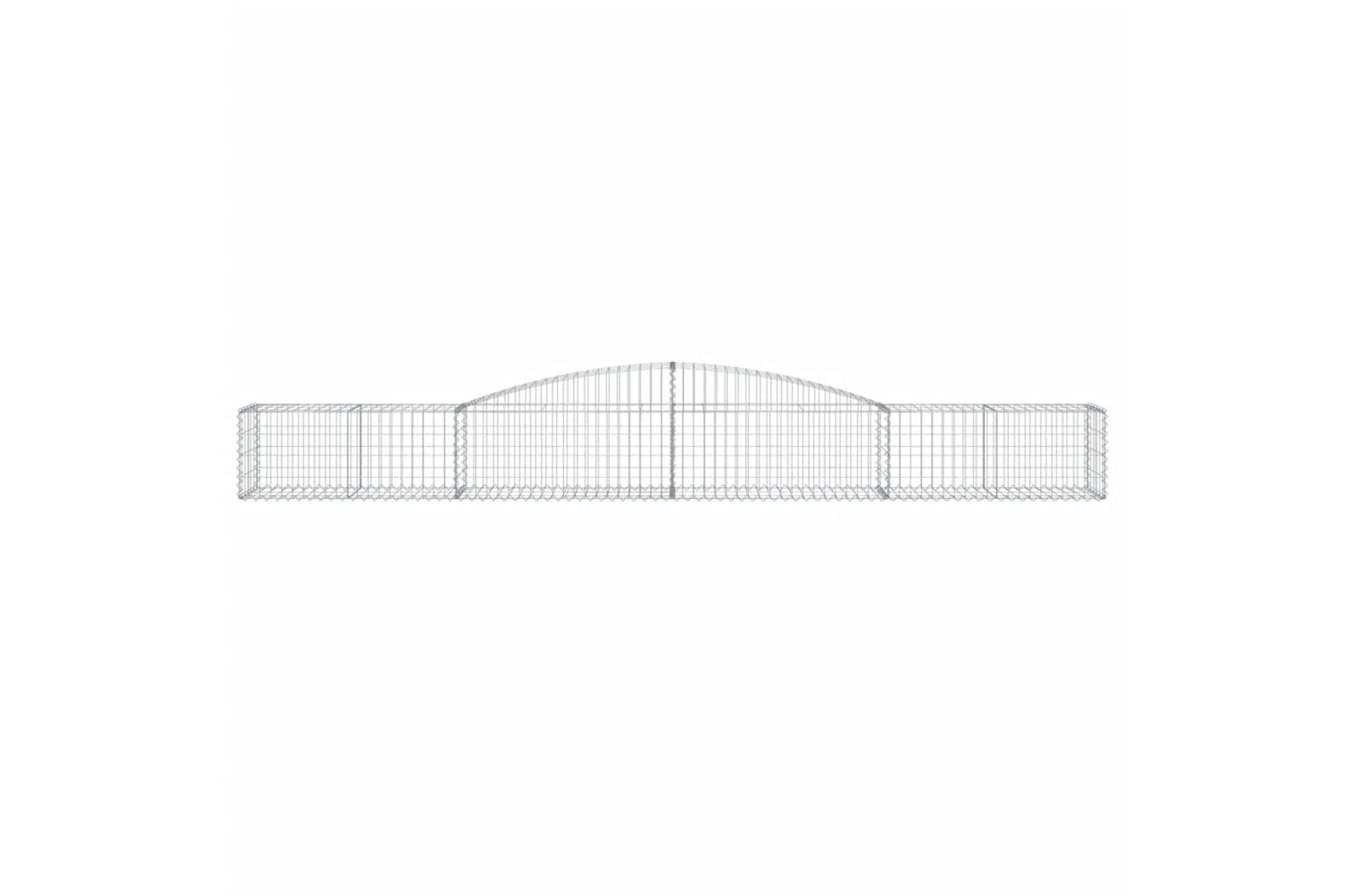 vidaXL 3146958 Arched Gabion Baskets 3 Pcs 400x50x40/60cm Galvanised Iron-3