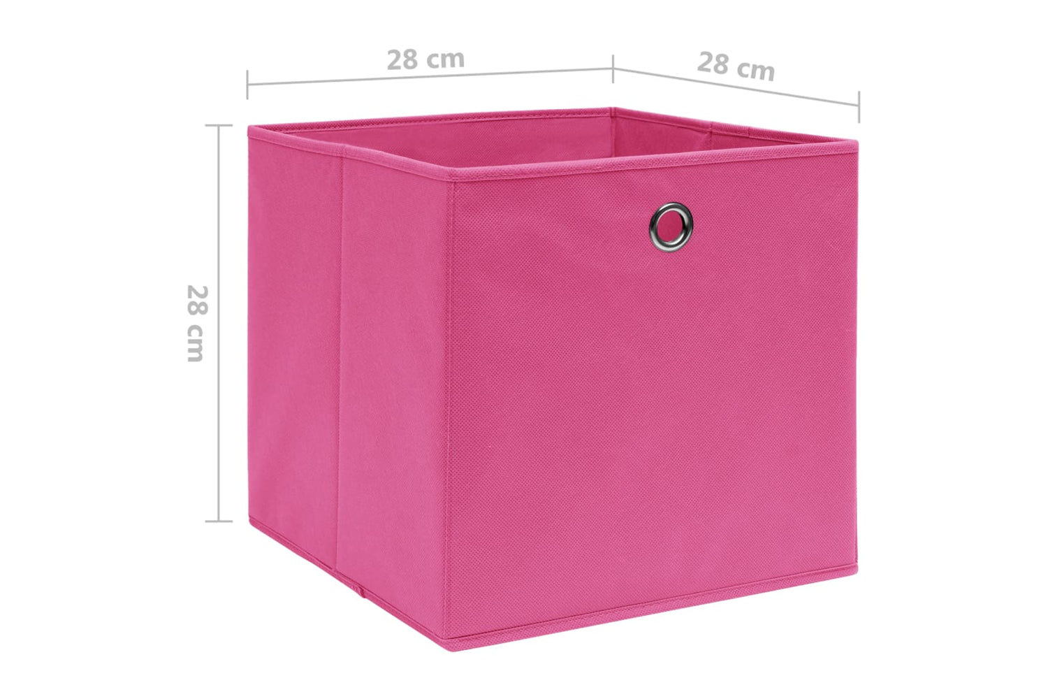 vidaXL 325203 Storage Boxes 4 Pcs Non-woven Fabric 28x28x28cm Pink-6