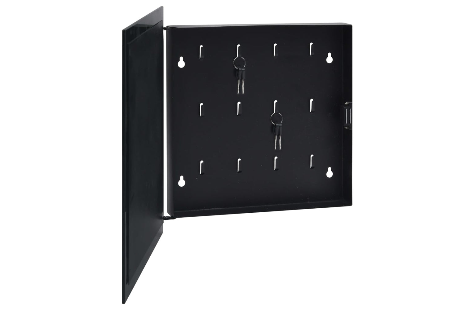 Vidaxl Key Box With Magnetic Board Black 35x35x5.5 Cm-2