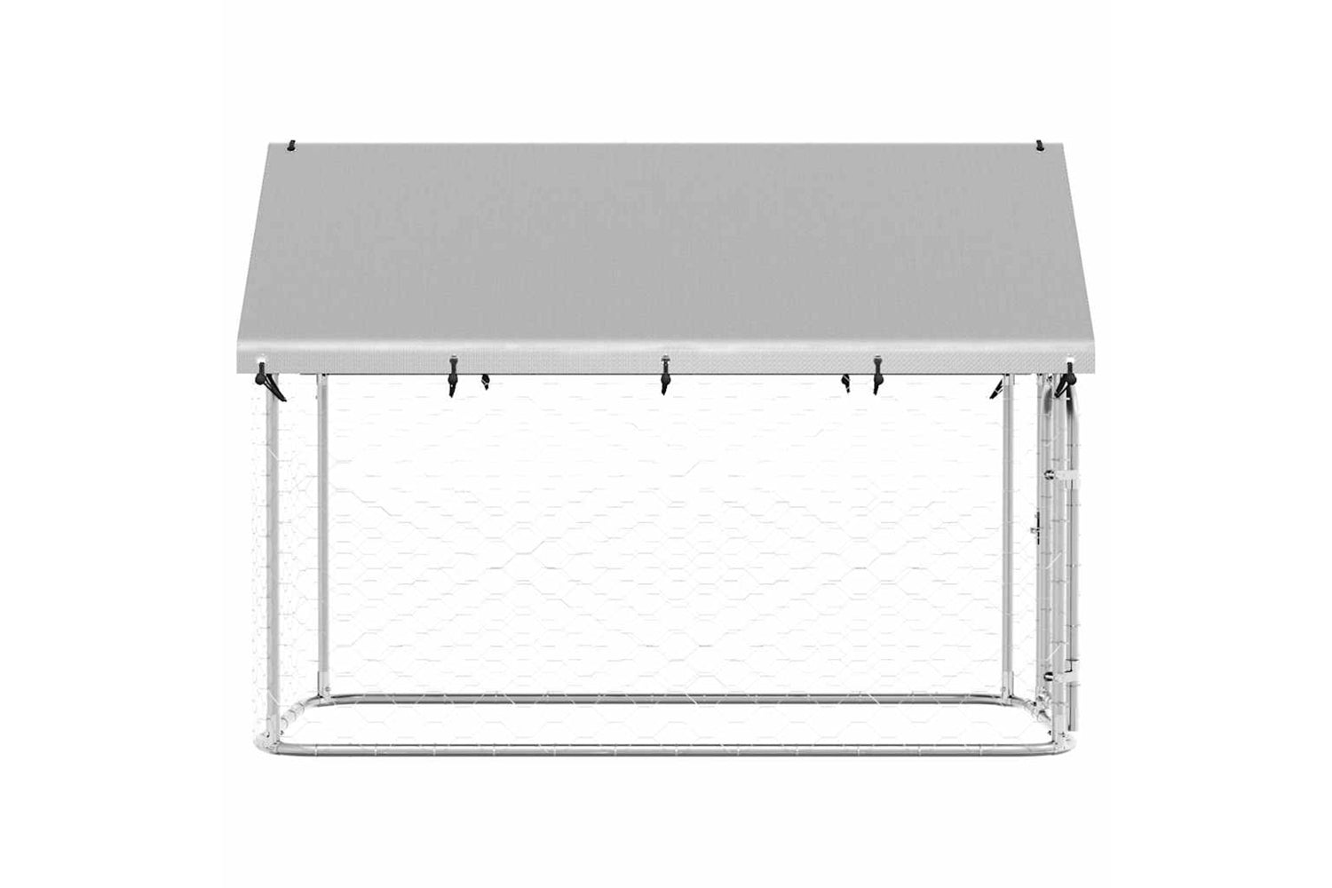 Vidaxl Outdoor Dog Kennel With Roof 200x100x150 Cm-6