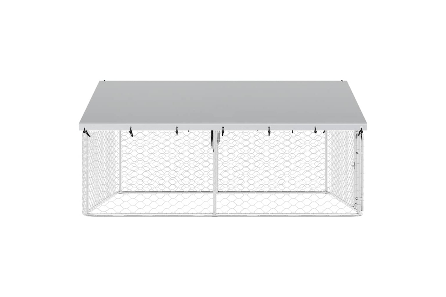 Vidaxl Outdoor Dog Kennel With Roof 300x300x150 Cm-7