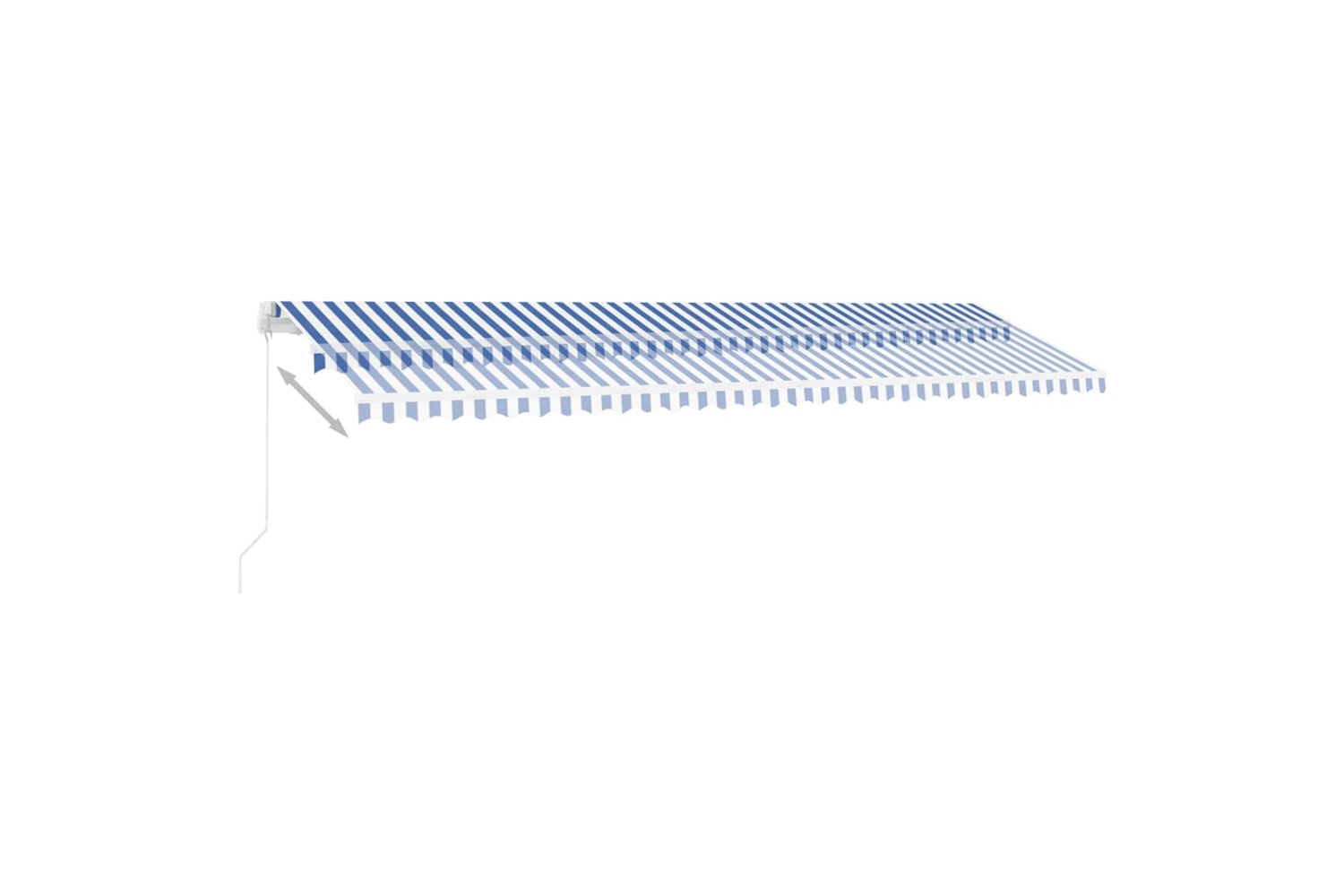 vidaXL 3069681 Manual Retractable Awning With Led 600x350cm Blue And White-5