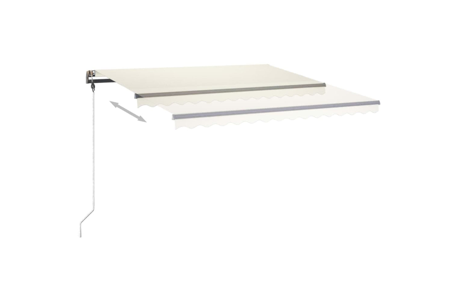 vidaXL 3069822 Manual Retractable Awning With Led 400x350cm Cream-6