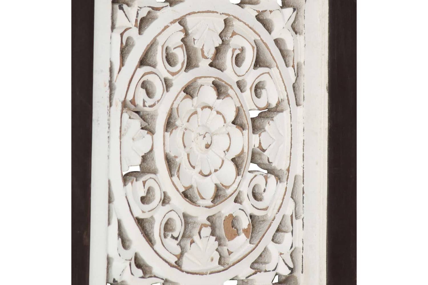 vidaXL 321654 Hand-carved Wall Panel Mdf 60x60x1.5cm Brown And White-3