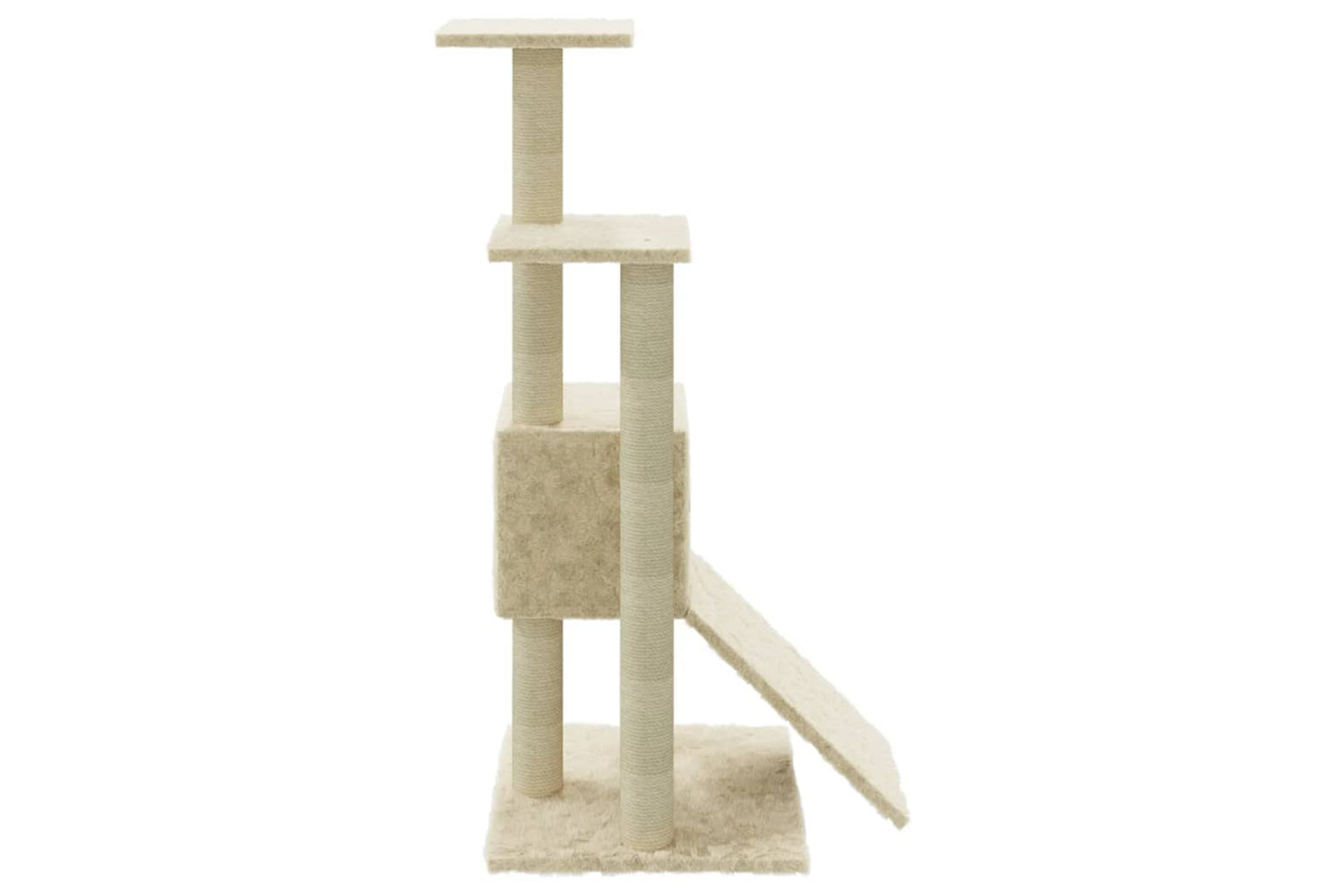 vidaXL 171512 Cat Tree With Sisal Scratching Posts Cream 92cm-5