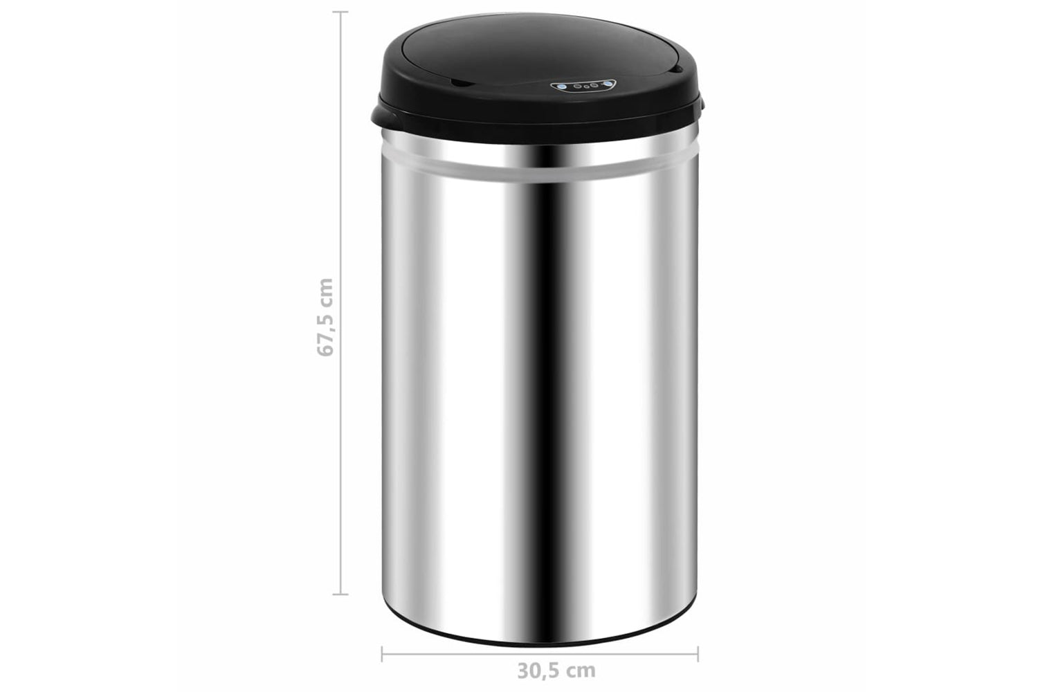Vidaxl 322693 Automatic Sensor Dustbin 40 L Stainless Steel-8