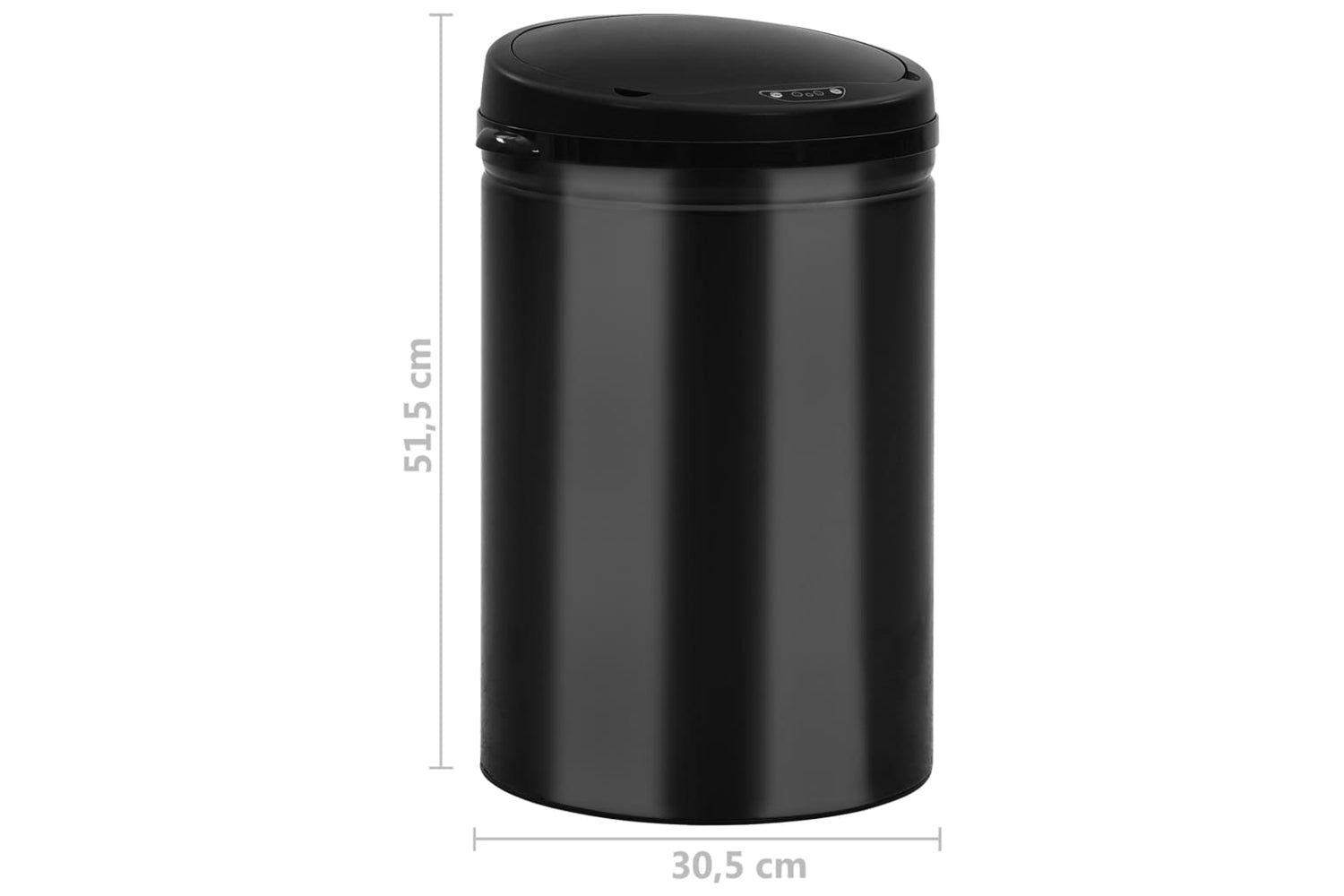 Vidaxl 322698 Automatic Sensor Dustbin 30 L Carbon Steel Black-8