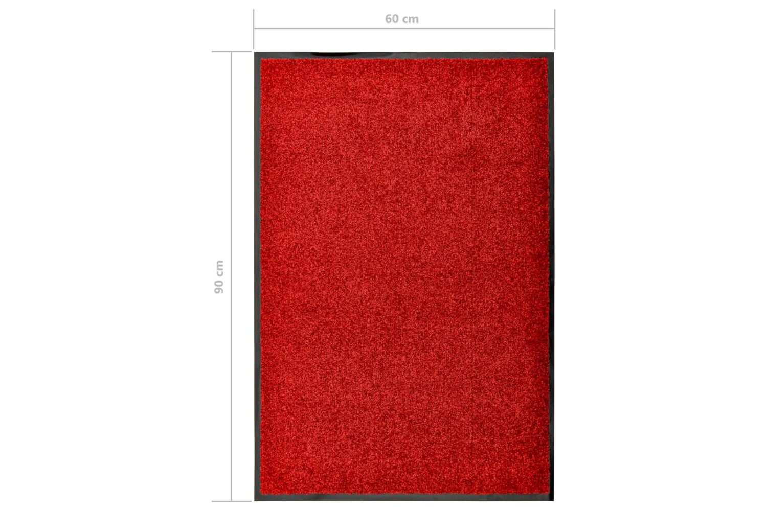 vidaXL 323422 Doormat Washable Red 60x90cm-6