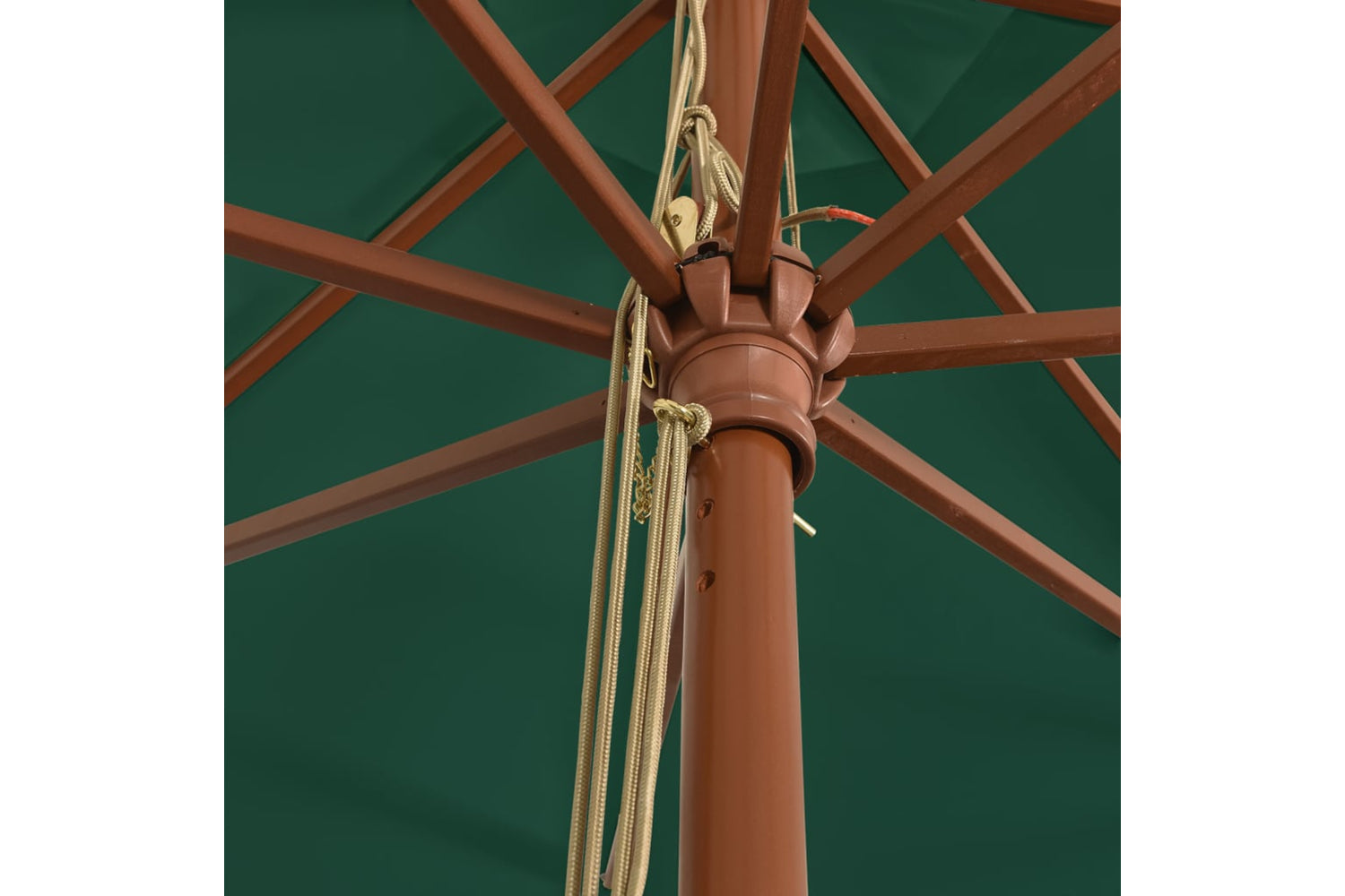vidaXL 363176 Garden Parasol With Wooden Pole Green 400x273cm-5