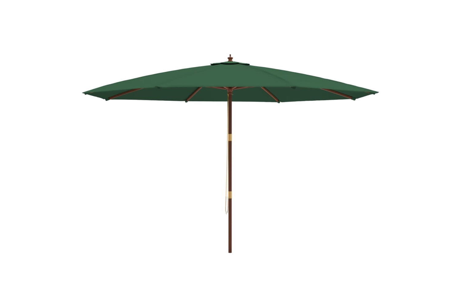 vidaXL 363176 Garden Parasol With Wooden Pole Green 400x273cm-3