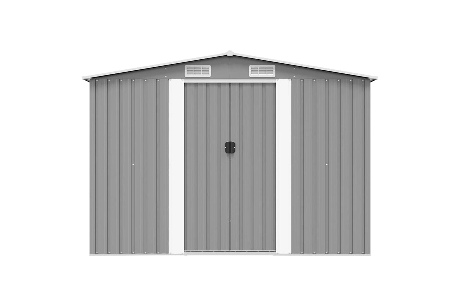 vidaXL 143341 Garden Shed 257x298x178cm Metal Grey-5