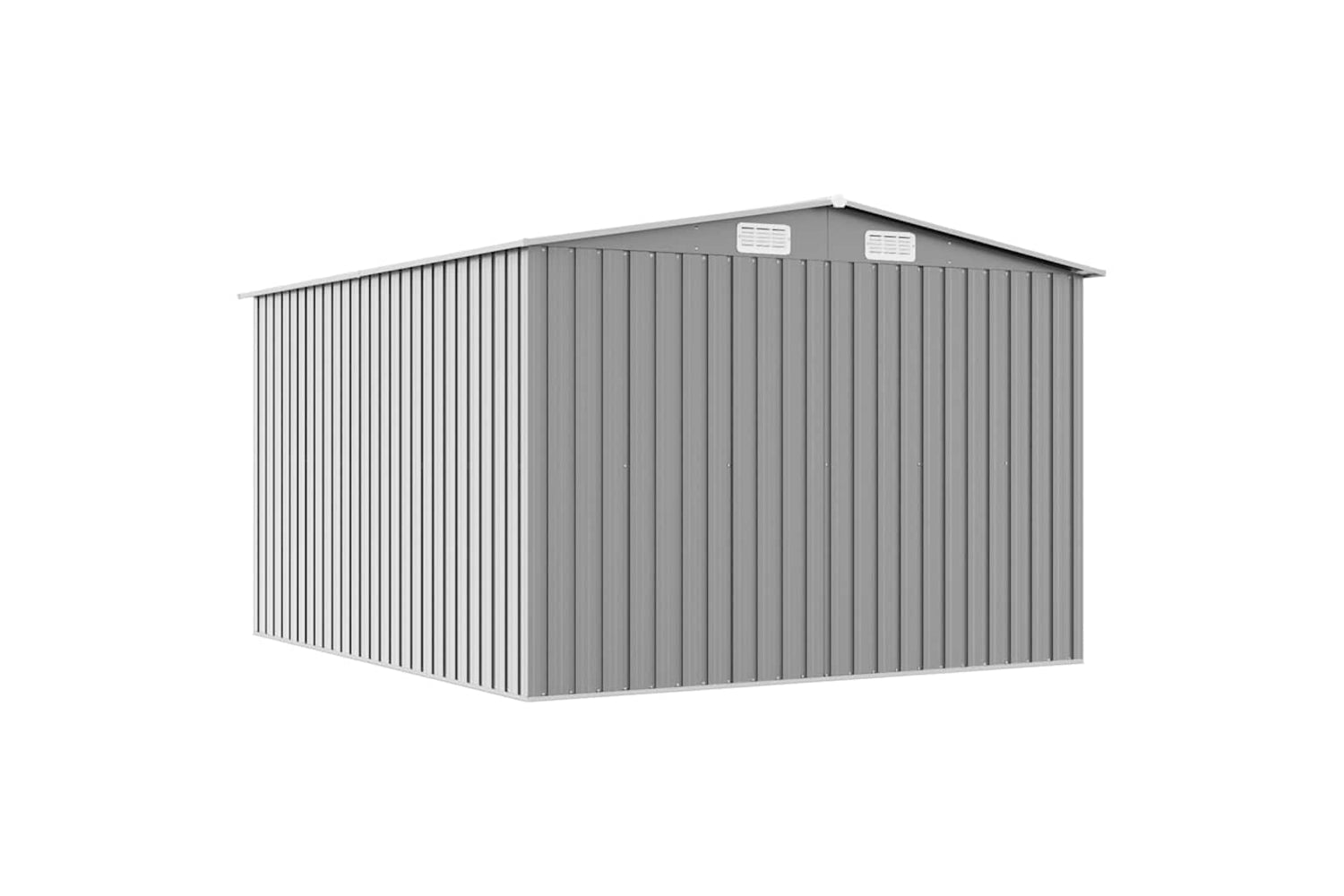 vidaXL 143341 Garden Shed 257x298x178cm Metal Grey-7