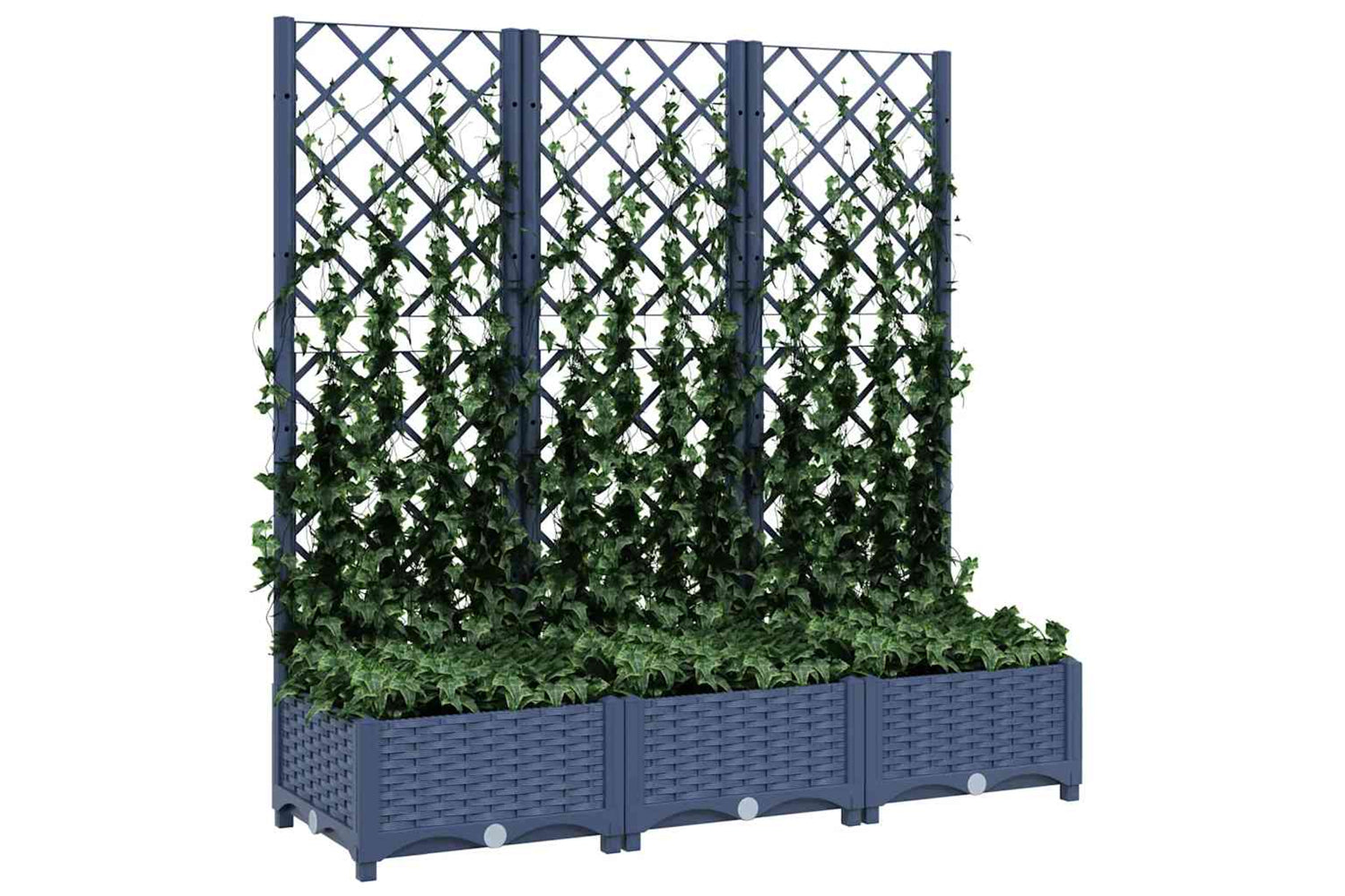 vidaXL Garden Planter With Trellis Dark Grey 120x40x121.5cm Pp-6