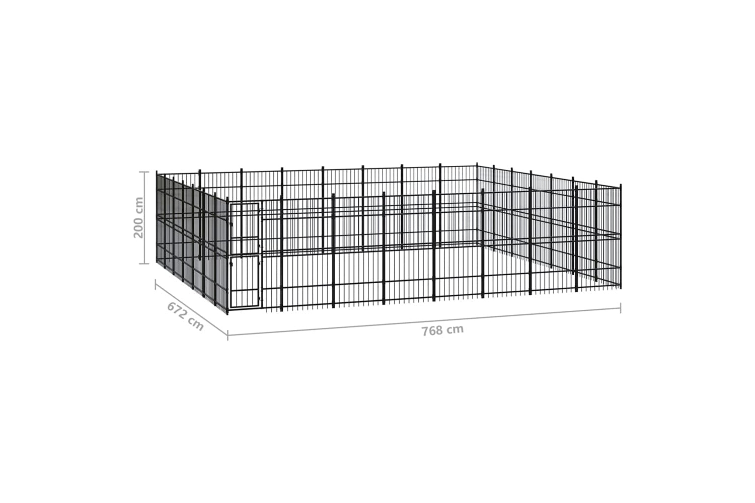 Vidaxl 3098001 Outdoor Dog Kennel Steel 51.61 M2-7