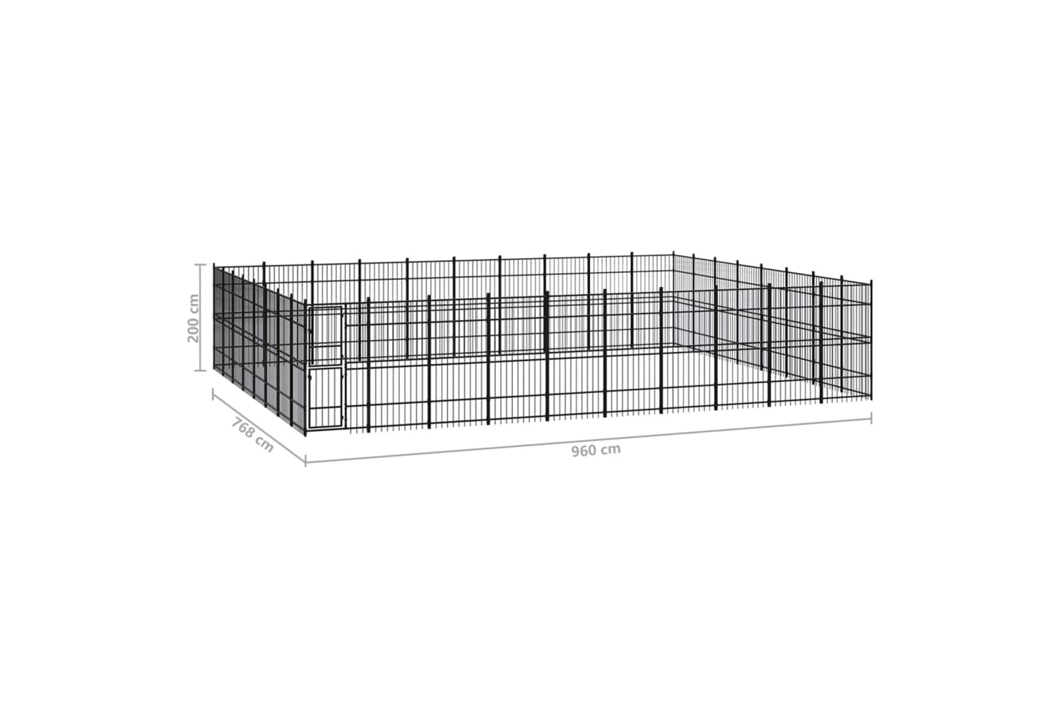 Vidaxl 3098006 Outdoor Dog Kennel Steel 73.73 M2-7