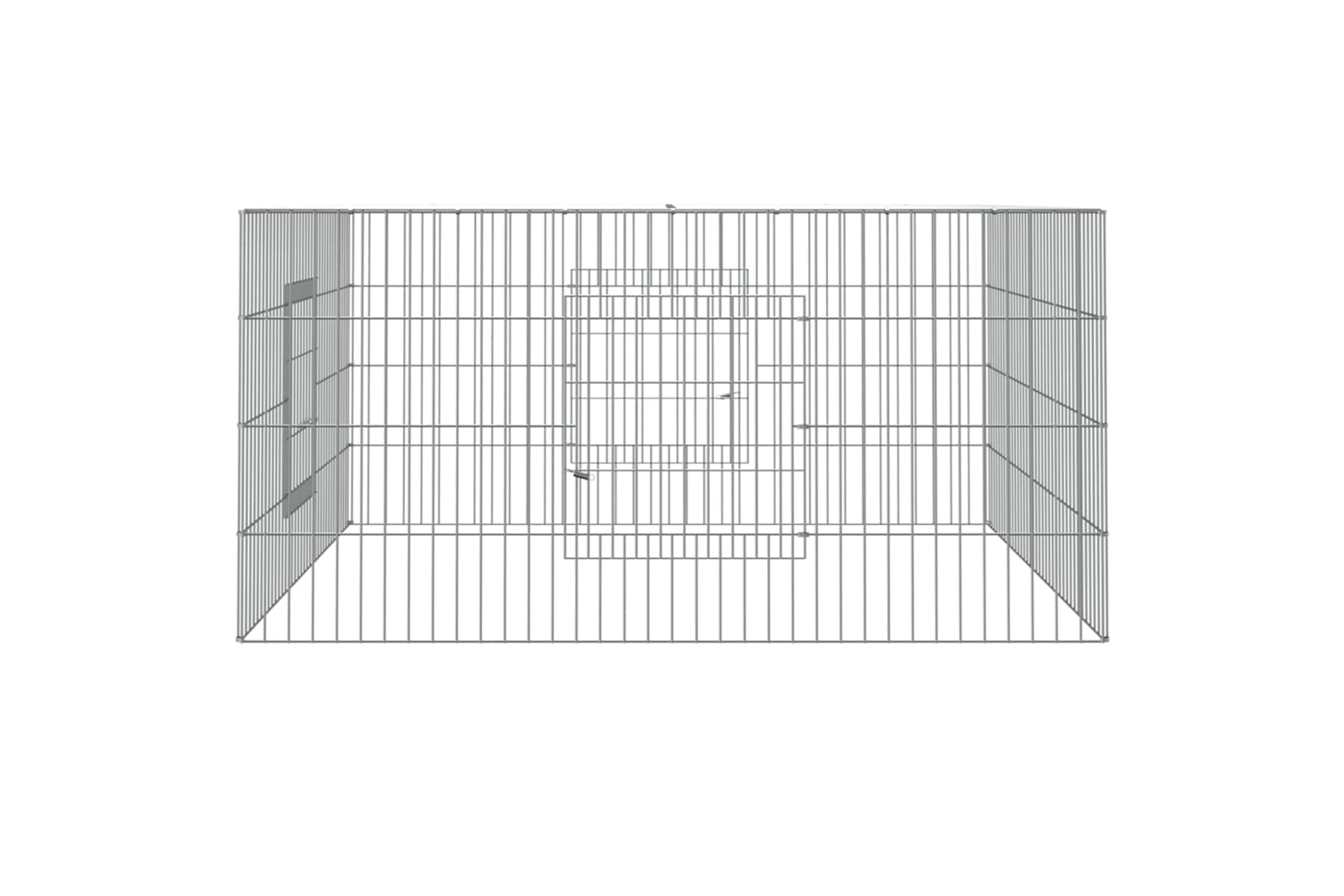 vidaXL 171562 Rabbit Cage 110x110x55cm Galvanised Iron-2