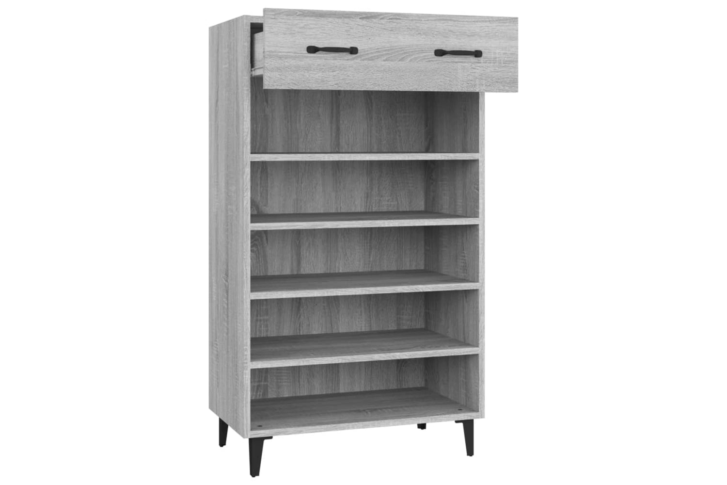vidaXL 817559 Shoe Cabinet Grey Sonoma 60x35x105cm Engineered Wood-6