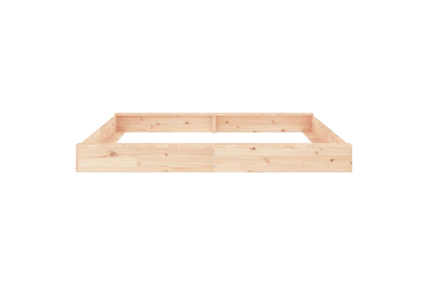 vidaXL 825044 Sandbox With Seats Square Solid Wood Pine-3